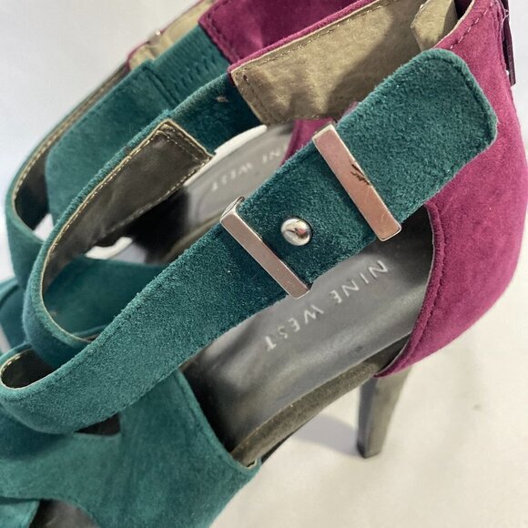 Nine West Leather Upper 3 Tone Heels - Picture 7 of 11